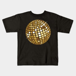 Golden disco ball Kids T-Shirt